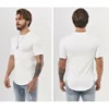Mens slim fit curved hem gym t shirt wholesale - Image 6