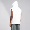 Oversized workout cap sleeve tank hoodie pullover - Image 6