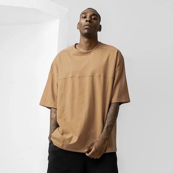 100% cotton drop shoulder t shirt for man