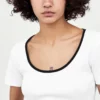 Custom ribbed scoop u neck womens t shirt bulk - Image 5