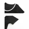 Custom ribbed scoop u neck womens t shirt bulk - Image 10