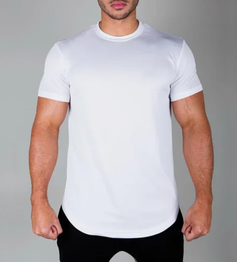 Polyester fast dry mesh workout t shirt in bulk