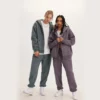 Unisex couple cotton fleece tracksuit - Image 2