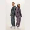 Unisex couple cotton fleece tracksuit - Image 3