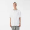 Mens boxy t shirt with custom logo knitted collar - Image 2