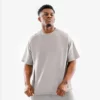 custom mens raw hem boxy t-shirt - Image 5