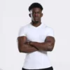 quick dry polyester muscle fit v neck t shirt - Image 2
