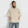unisex oversized raw edge short sleeve hoodie - Image 5