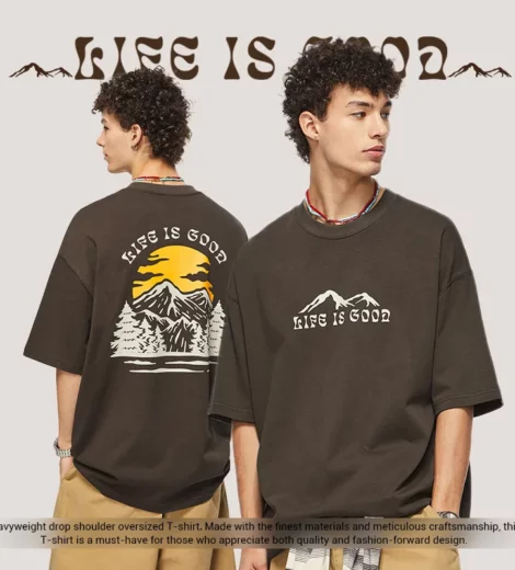 heavyweight drop shoulder baggy tee shirt