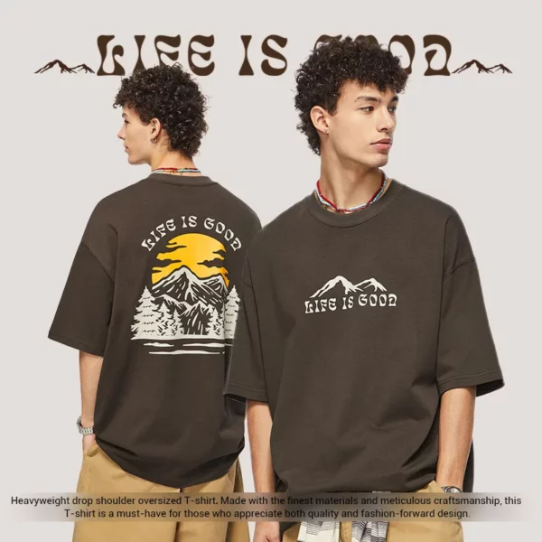 heavyweight drop shoulder baggy tee shirt