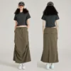 short sleeve contrast color crop top - Image 7