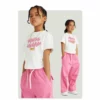 Girl’s organic cotton cropped top t-shirt wholesale - Image 5