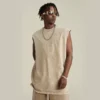 Man’s acid washing tank top with drop arm hole - Image 3