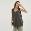 Unisex ripped design sleeveless loose fit tank top - Image 8
