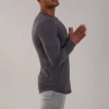 Private label long sleeve slim fit gym t shirt - Image 3