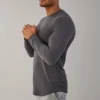 Private label long sleeve slim fit gym t shirt - Image 4