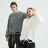 unisex distressed couple long sleeve t-shirt wholesale - Image 2