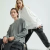unisex distressed couple long sleeve t-shirt wholesale - Image 10