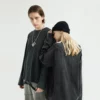 unisex distressed couple long sleeve t-shirt wholesale - Image 9