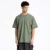 mens heavyweight cotton t-shirt with custom logo - Image 2