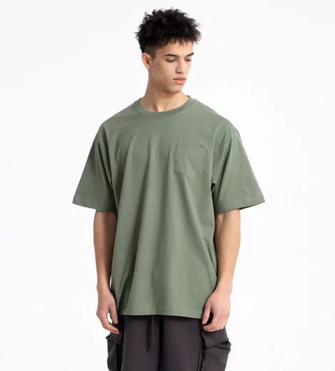 mens heavyweight cotton t-shirt with custom logo