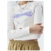 Custom DTG printing long sleeve cropped t-shirt for gilrs - Image 8