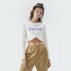 Custom DTG printing long sleeve cropped t-shirt for gilrs - Image 2