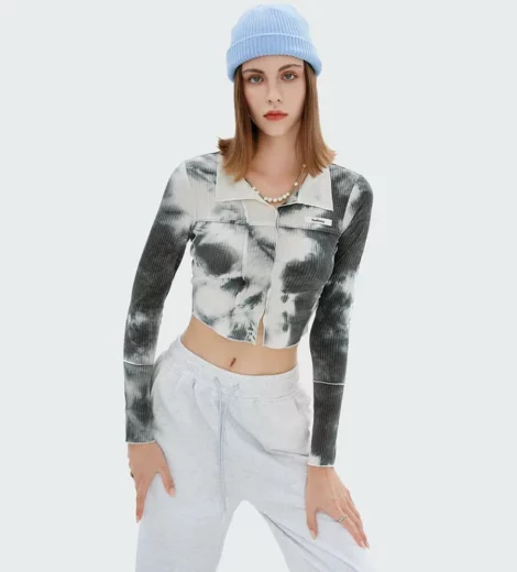 2022 tight fit long sleeve cropped top wholesale China