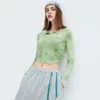 2022 tight fit long sleeve cropped top wholesale China - Image 8