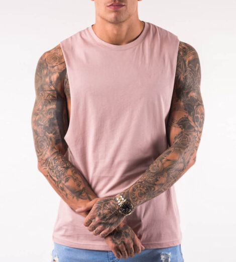 Muscle fit cut-off gym tank top wholesale china