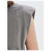OEM factory women cut off t-shirt with shoulder pads - Image 4
