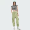 OEM factory women cut off t-shirt with shoulder pads - Image 7