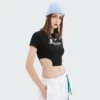 girls custom heat transfer printing cotton crop t-shirt wholesale - Image 4