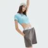 girls custom heat transfer printing cotton crop t-shirt wholesale - Image 7