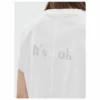 loose fit crop top with reflective printing factory China - Image 8