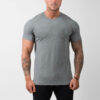 Customized 95%cotton 5%spandex muscle t shirt - Image 5