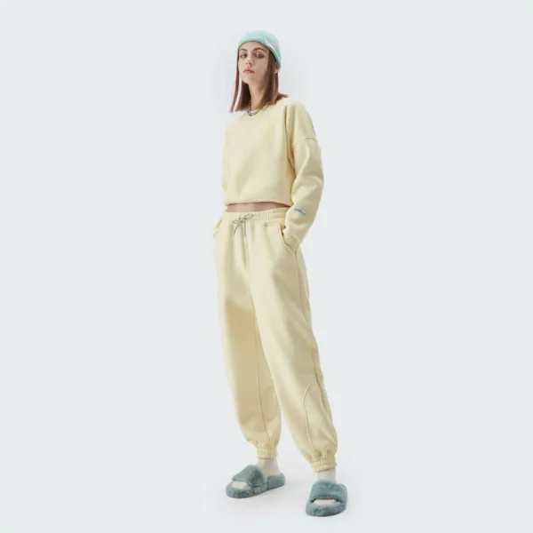 Ladies heavyweight fleece sweatsuit set wholesale China