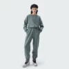 Ladies heavyweight fleece sweatsuit set wholesale China - Image 8