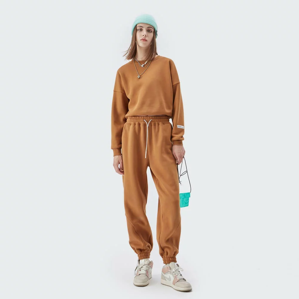 Womens heavyweight fleece sweatsuit set bulk