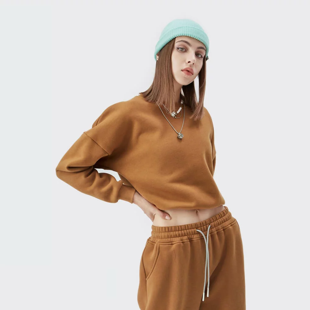 Womens heavyweight fleece sweatsuit set bulk - Image 3