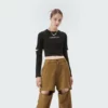 custom womens cropped long sleeve t-shirt manufacture - Image 7
