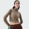 high neck long sleeve crop top t shirt wholesale - Image 6