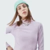 high neck long sleeve crop top t shirt wholesale - Image 3