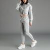 Womens cropped sport tracksuit lounge set - Image 3