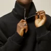 Unisex heavyweight fleece oversized quater zip up pullover wholesale - Image 3