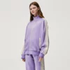Unisex zipper up polyester tracksuit set with side tapes - Image 10