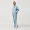 Unisex zipper up polyester tracksuit set with side tapes - Image 14