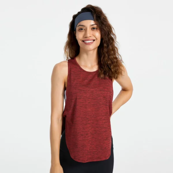 Quick dry women tank top with side twist knot