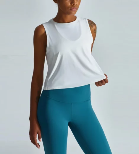 Woman custom cropped gym tank top wholesale China