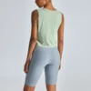 Woman custom cropped gym tank top wholesale China - Image 9